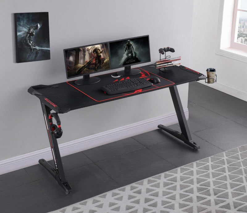 Brocton - Gaming Desk - Black-Washburn's Home Furnishings