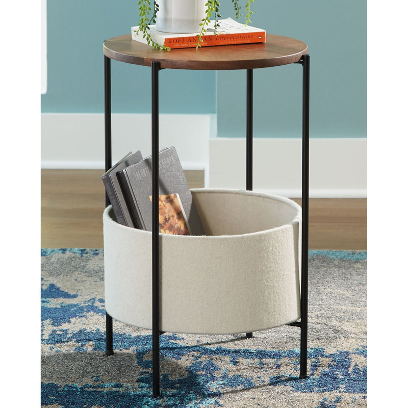 Brookway - Black/cream - Accent Table-Washburn's Home Furnishings