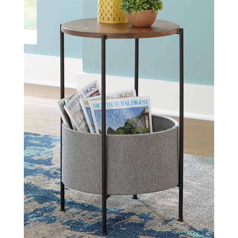 Brookway - Black/light Gray - Accent Table-Washburn's Home Furnishings