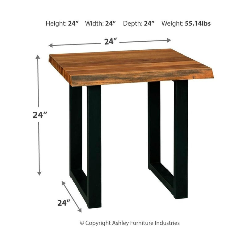 Brosward - Two-tone - Square End Table-Washburn's Home Furnishings