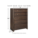 Brueban - Brown - Five Drawer Chest-Washburn's Home Furnishings