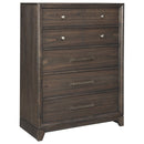 Brueban - Brown - Five Drawer Chest-Washburn's Home Furnishings