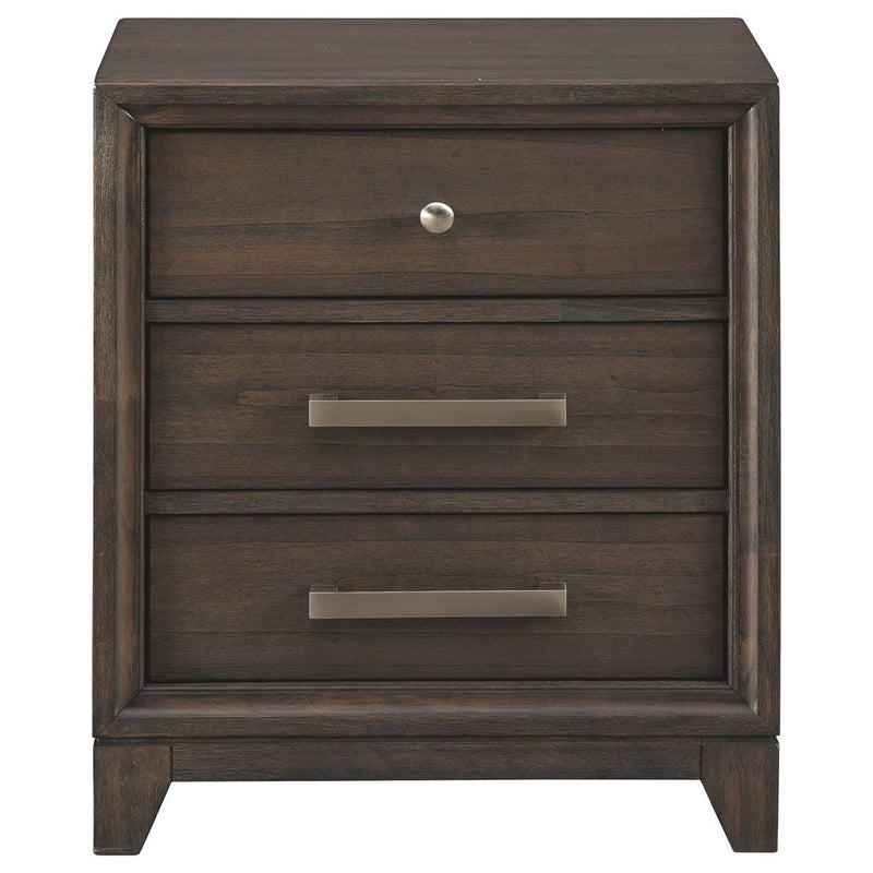 Brueban - Brown - Three Drawer Night Stand-Washburn's Home Furnishings