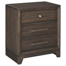 Brueban - Brown - Three Drawer Night Stand-Washburn's Home Furnishings