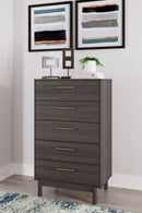 Brymont - Dark Gray - Five Drawer Chest-Washburn's Home Furnishings