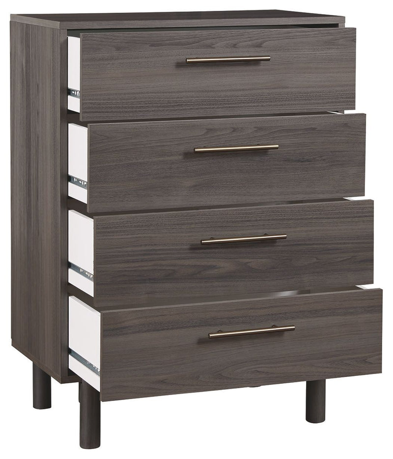 Brymont - Dark Gray - Four Drawer Chest-Washburn's Home Furnishings