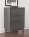 Brymont - Dark Gray - Four Drawer Chest-Washburn's Home Furnishings