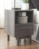 Brymont - Dark Gray - One Drawer Night Stand - Small-Washburn's Home Furnishings