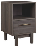 Brymont - Dark Gray - One Drawer Night Stand - Small-Washburn's Home Furnishings