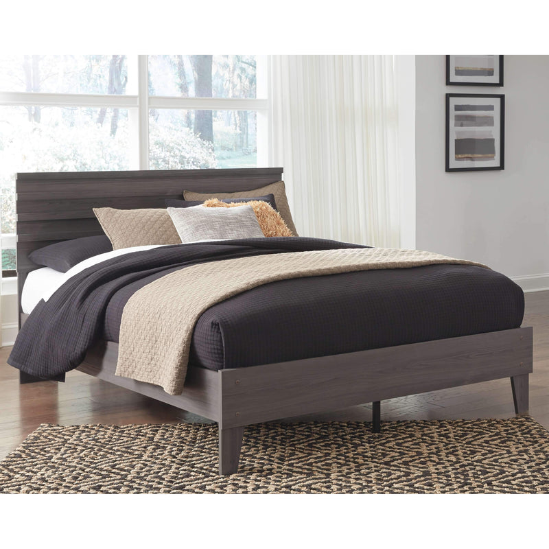 Brymont - Dark Gray - Queen Panel Platform Bed-Washburn's Home Furnishings