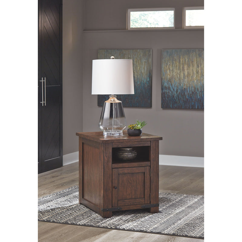 Budmore - Brown - Rectangular End Table-Washburn's Home Furnishings