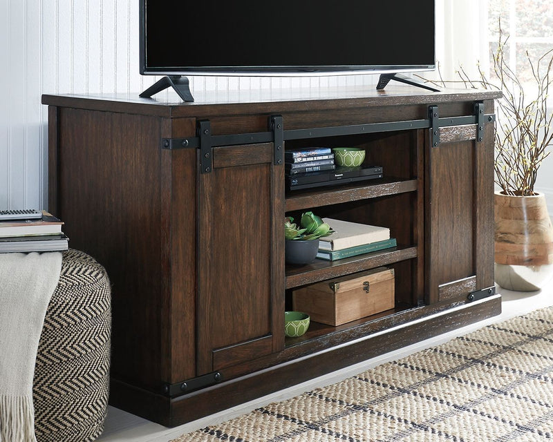 Budmore - Rustic Brown - Large Tv Stand-Washburn's Home Furnishings