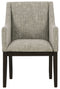 Burkhaus - Dark Brown - Dining Uph Arm Chair (2/cn)-Washburn's Home Furnishings