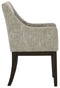 Burkhaus - Dark Brown - Dining Uph Arm Chair (2/cn)-Washburn's Home Furnishings