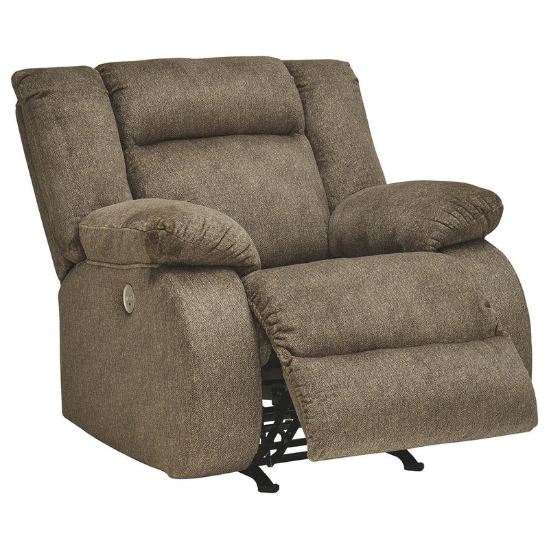 Burkner - Mocha - Power Rocker Recliner-Washburn's Home Furnishings