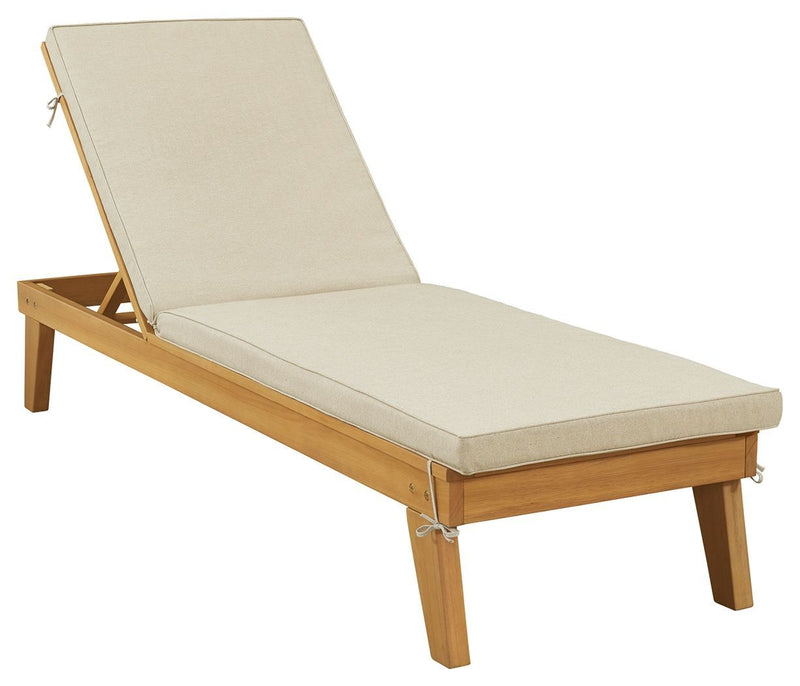 Byron - Light Brown - Chaise Lounge With Cushion-Washburn's Home Furnishings