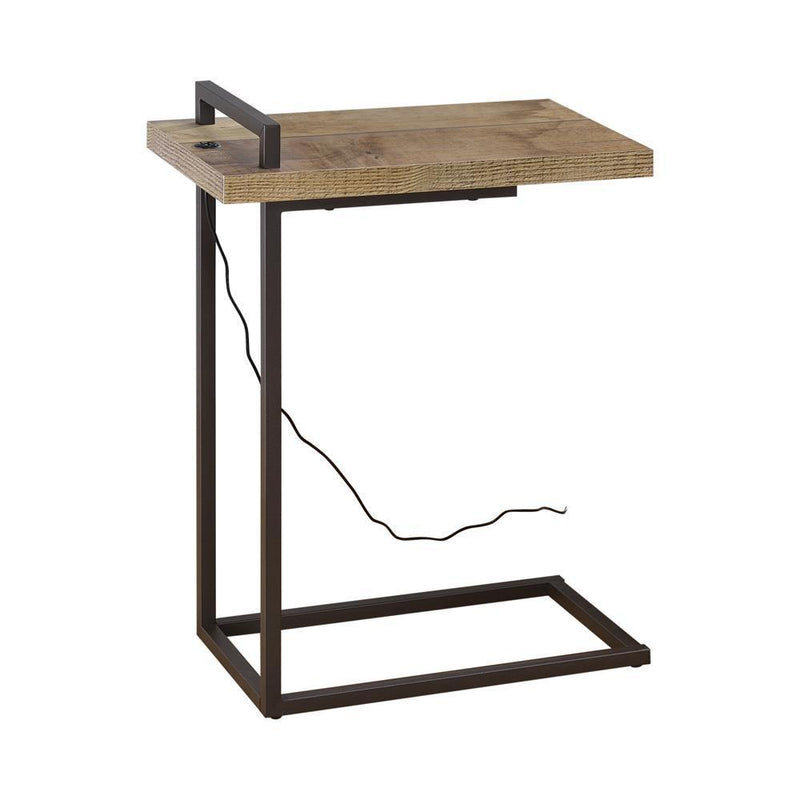 C-shape Accent Table - Light Brown-Washburn's Home Furnishings