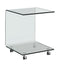 C-shape Snack Table - White-Washburn's Home Furnishings