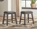 Caitbrook - Gray - Counter Height Upholstered Bar Stool (set Of 2)-Washburn's Home Furnishings