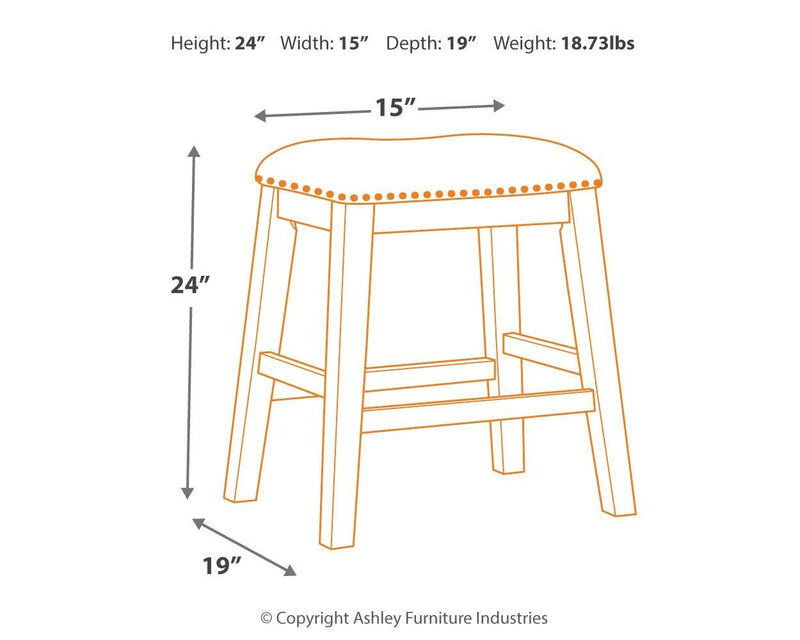 Caitbrook - Gray - Counter Height Upholstered Bar Stool (set Of 2)-Washburn's Home Furnishings