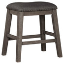 Caitbrook - Gray - Counter Height Upholstered Bar Stool (set Of 2)-Washburn's Home Furnishings