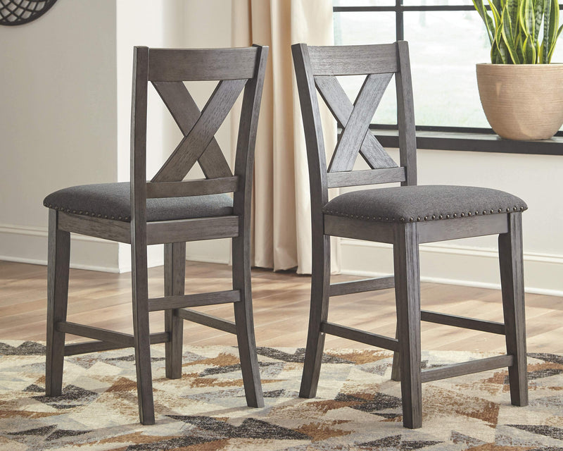 Caitbrook - Gray - Counter Height Upholstered Chair (set Of 2)-Washburn's Home Furnishings