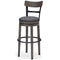 Caitbrook - Gray - Tall Uph Swivel Barstool(1/cn)-Washburn's Home Furnishings