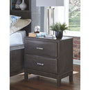 Caitbrook - Gray - Two Drawer Night Stand-Washburn's Home Furnishings