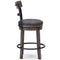 Caitbrook - Gray - Uph Swivel Barstool (1/cn)-Washburn's Home Furnishings