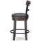 Caitbrook - Gray - Uph Swivel Barstool (1/cn)-Washburn's Home Furnishings