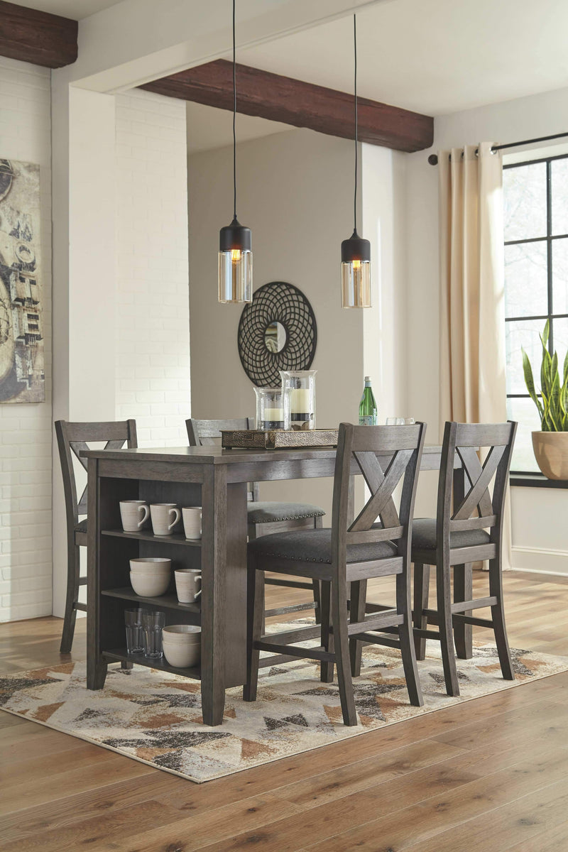 Caitbrook - Gray - Upholstered Barstool (2/cn)-Washburn's Home Furnishings