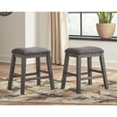 Caitbrook - Gray - Upholstered Stool-Washburn's Home Furnishings