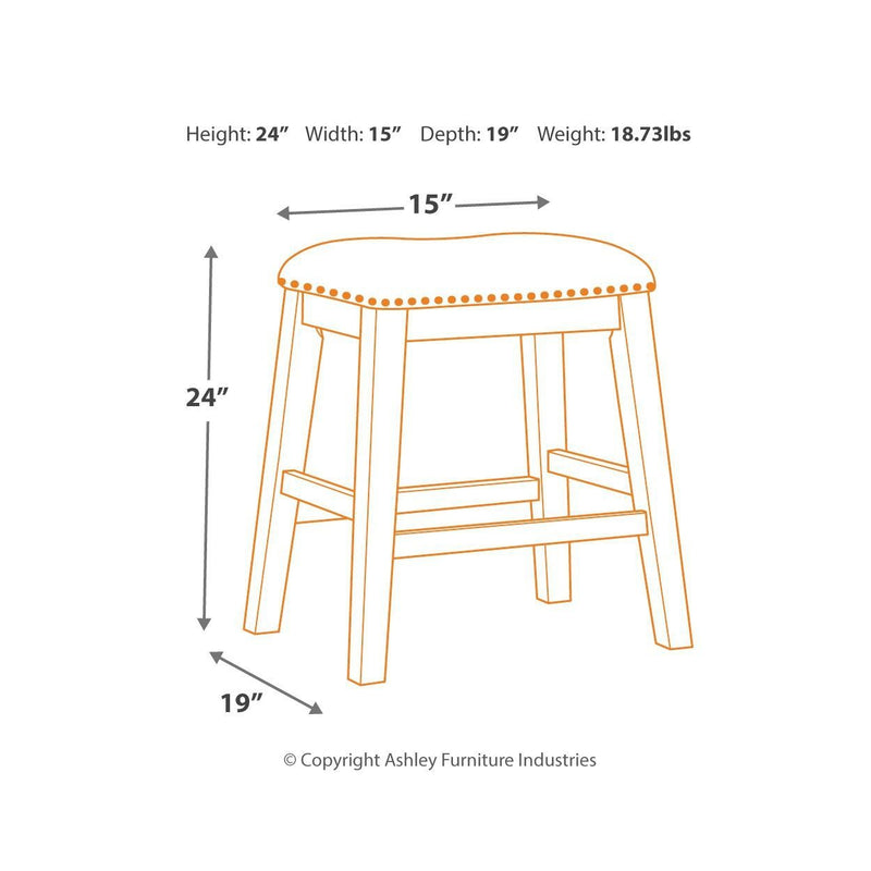 Caitbrook - Gray - Upholstered Stool-Washburn's Home Furnishings