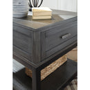 Caitbrook - Gray/Black - Rectangular End Table-Washburn's Home Furnishings