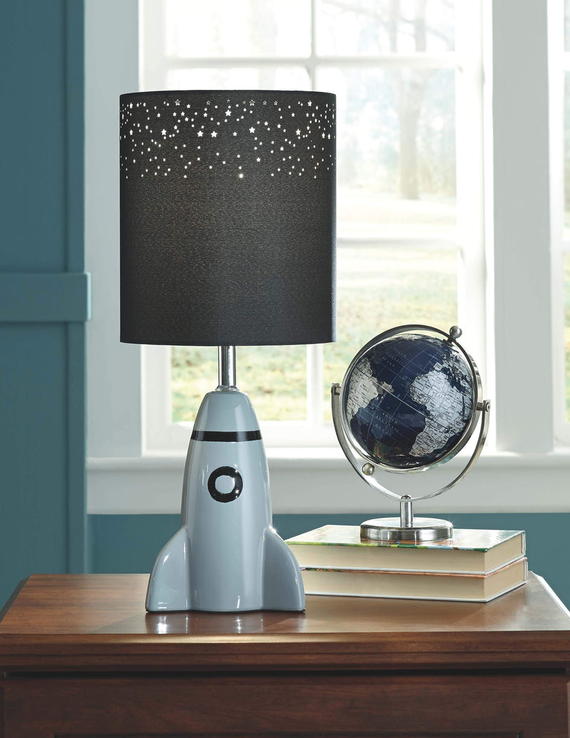 Cale - Gray/black - Ceramic Table Lamp (1/cn)-Washburn's Home Furnishings