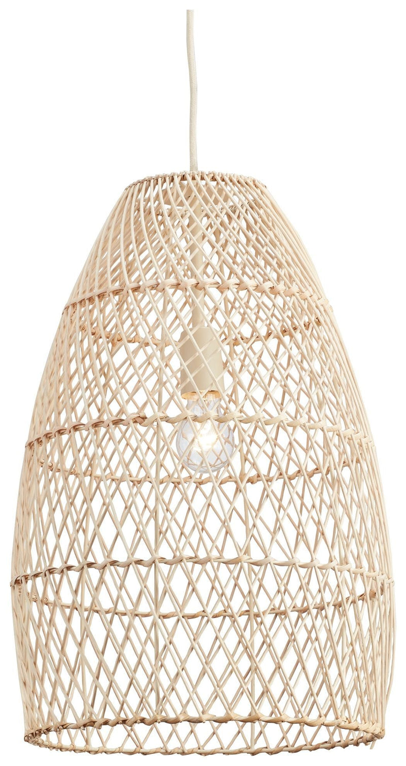 Calett - Beige - Rattan Pendant Light (1/cn)-Washburn's Home Furnishings