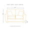 Calicho - Cashmere - Loveseat-Washburn's Home Furnishings