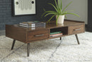 Calmoni - Brown - Rectangular Cocktail Table-Washburn's Home Furnishings