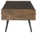 Calmoni - Brown - Rectangular Cocktail Table-Washburn's Home Furnishings