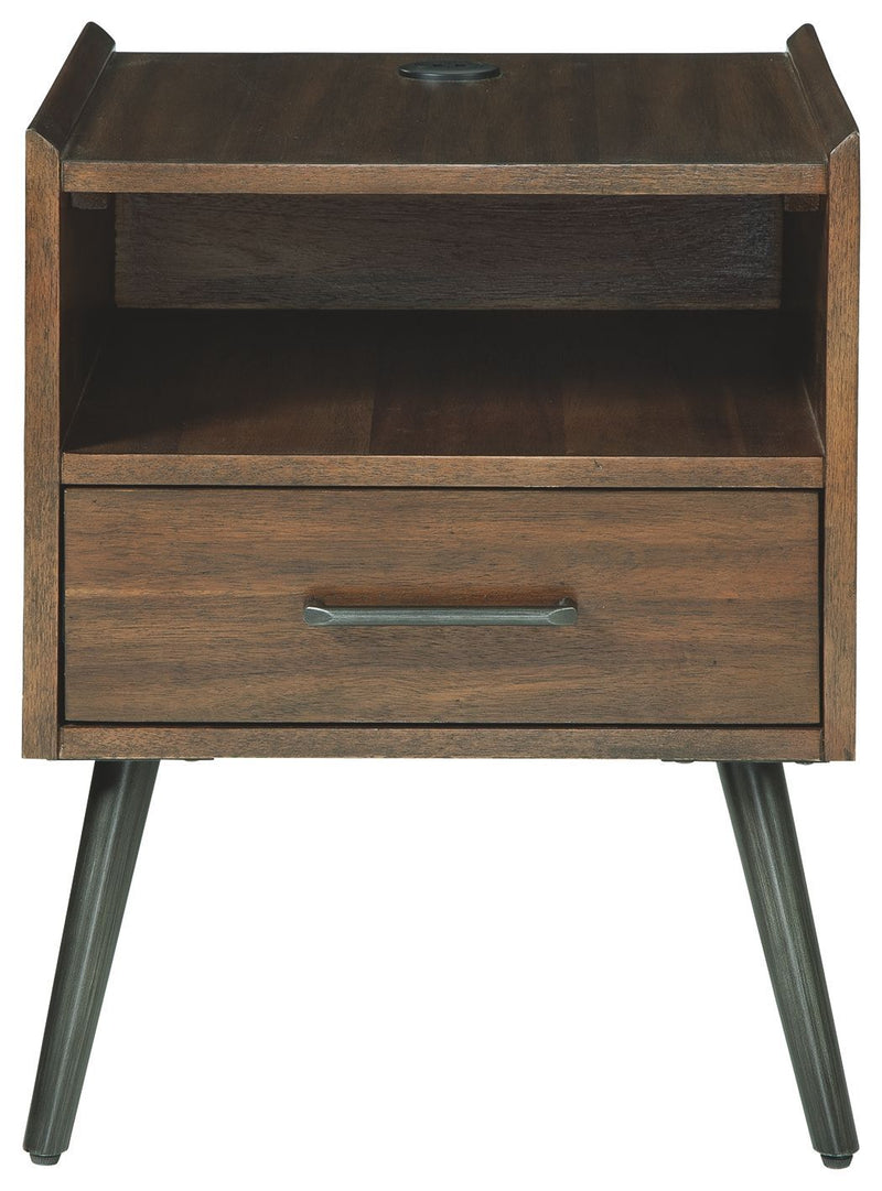 Calmoni - Brown - Square End Table-Washburn's Home Furnishings