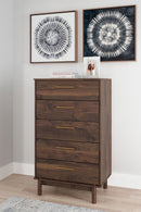 Calverson - Mocha - Five Drawer Chest-Washburn's Home Furnishings