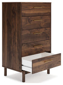 Calverson - Mocha - Five Drawer Chest-Washburn's Home Furnishings