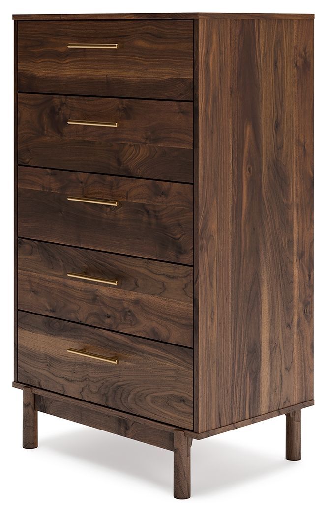 Calverson - Mocha - Five Drawer Chest-Washburn's Home Furnishings