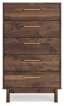 Calverson - Mocha - Five Drawer Chest-Washburn's Home Furnishings