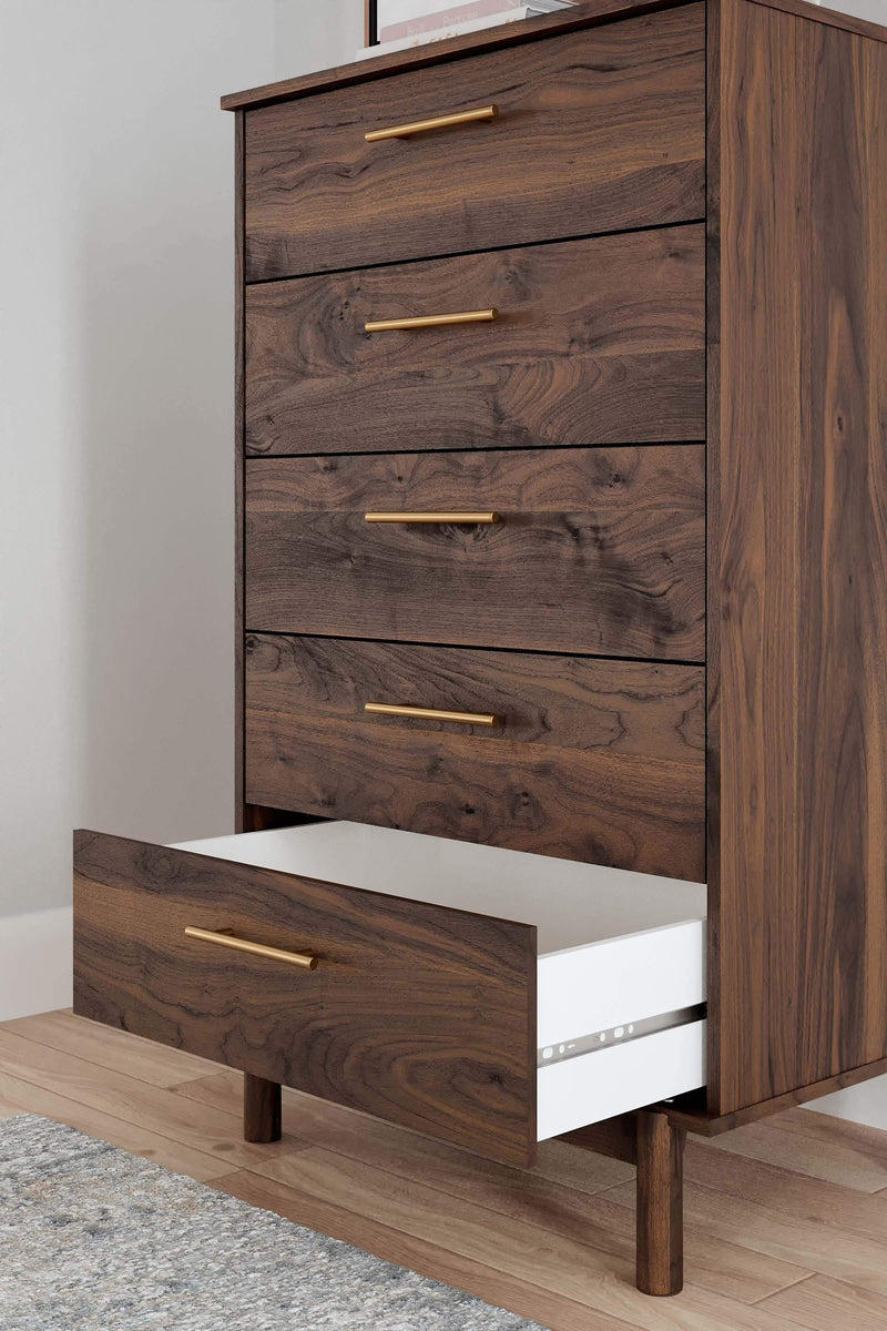 Calverson - Mocha - Five Drawer Chest-Washburn's Home Furnishings