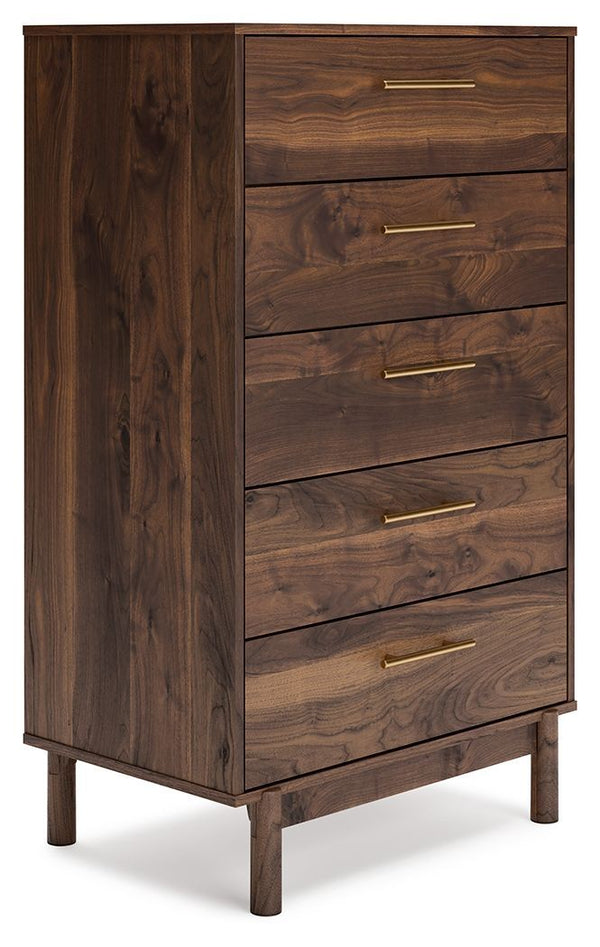 Calverson - Mocha - Five Drawer Chest-Washburn's Home Furnishings