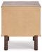 Calverson - Mocha - One Drawer Night Stand - Medium-Washburn's Home Furnishings