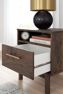 Calverson - Mocha - One Drawer Night Stand - Medium-Washburn's Home Furnishings