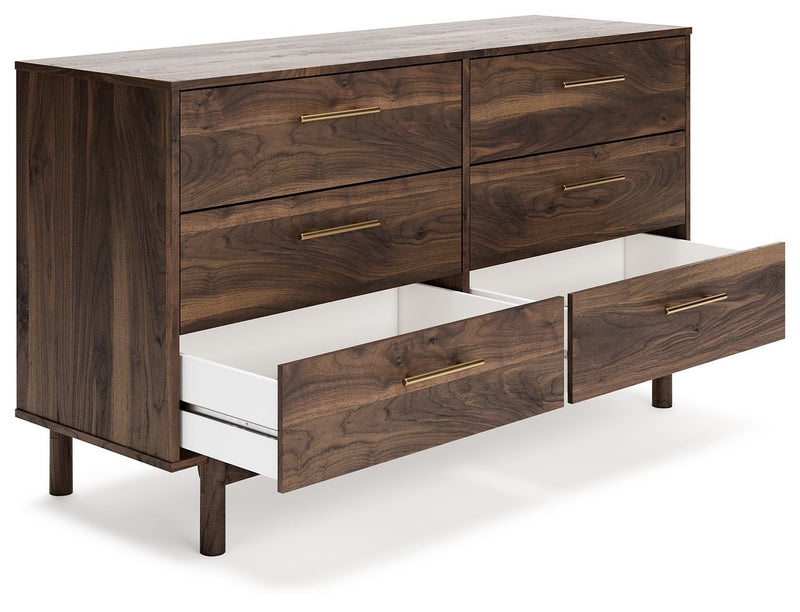 Calverson - Mocha - Six Drawer Dresser - Medium-Washburn's Home Furnishings