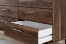 Calverson - Mocha - Six Drawer Dresser - Medium-Washburn's Home Furnishings